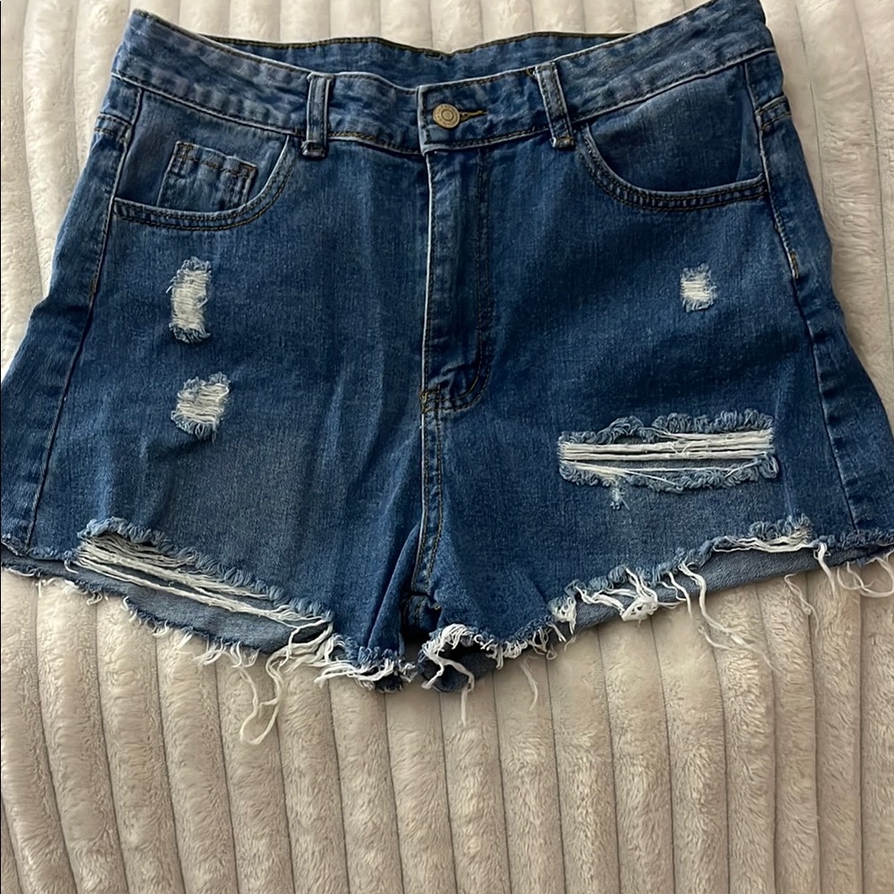 SHEIN Women's Blue Jean Shorts